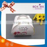 Small Cute White Cardboard Rectangle Paper Cake Box thumbnail-4