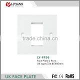 LY-FP36 Supplier 86mm uk Style 1-port Faceplate