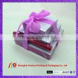 side printed notepad with ribbon decor and pen