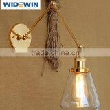 220V Iron Chrome Bar Dining Room Hotel Vintage Glass Wall Lamp Lighting thumbnail-2