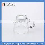 LongRun 120ml Popular Design Glass Mug With Steel Handle Low Price