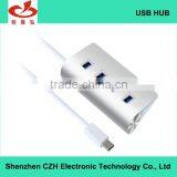 Aluminum Alloy Type c Usb 3.1 4 Por Hub Driver Download High Speed for Windows/Linux/Mac OS thumbnail-4