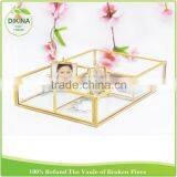 Diamond Jewelry Container Holder >> Vintage Brass & Glass Curio Display Trinket Case Engraved Flowers Tabletop Decor Music Box thumbnail-4