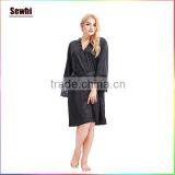 Wholesale Various Pure Color Bathrobe Plain Dyed Silk Kimono Robe thumbnail-6