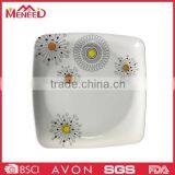 Custom Flower Print Square Snake Melamine Plate thumbnail-3
