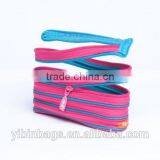 Funny and Playful Bright Pencil Pouch Pencil Case - Strawberry Pink & Caribbean Blue thumbnail-1