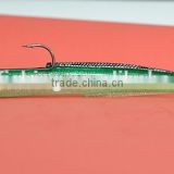 fishing jig head with soft body lure