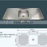 Stainless Steel Kitchen Sink JZ-327 120X50X16CM Sink Hot Sinks thumbnail-2