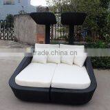 Антикварный дизайн. Внешняя мебель из ротанга. Двускатная солярийная лежанка thumbnail-3