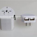 Hot Selling Dual USB Universal Adapter Set With 100mA Output Travel Adapter Set With UK/EU/AU/US Plug for Mobile Phone thumbnail-3
