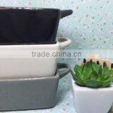 2015 Stocked Cheap Daily Use Colored Square Porcelain Bakeware Plate thumbnail-5