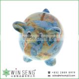 cheap coin box lovely design money patterns pig shaped ceramic animal piggy bank
