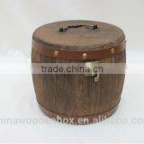 Round Wooden Bucket With Lid thumbnail-3
