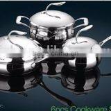6pcs Induction Based Stainless Steel Cookware Set thumbnail-4