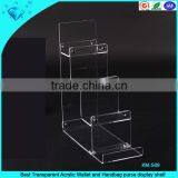 Popular Acrylic Purse Display Stand, Acrylic Wallet Display Stand for Supermarket Wholesale thumbnail-4