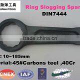 100mm DIN7444 Ring Slogging Spanner (10~185mm) 45# Carbon Steel 40Cr Hammer Striking Box Wrench thumbnail-1