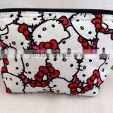 Girls Pink Dyed Cotton Small Cosmetic Bags Makeup Hand Bags Pencil Storage thumbnail-5