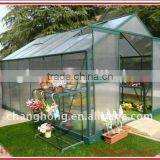 10X14FT Aluminum Greenhouse/four Windows Double Doors thumbnail-1