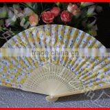 Bamboo Fabric Folding Fan for Women thumbnail-1
