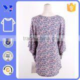 Top Fashion Printing Women's Slub Jersey Art Tee - Floral T-shirt thumbnail-2