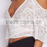 Hot Sale Woman Lace Tops Summer Latest Design Sexy Beachwear Lace Tops thumbnail-6