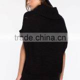 Best Selling Black Cable Cowl Neck Women Sweater Wholesale thumbnail-5