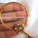 Big HOOP NATH Press NOSE RING GOLD PLATED thumbnail-4