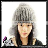 CX- C-72E Fashion Fox Fur Wholesale Winter Knitted Hats thumbnail-3