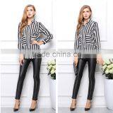 Newest Best Summer Designs Elegant Blouses for Lady Fashion Shirt Blouses for Women Stripe Fashion Blouses 2015 thumbnail-1