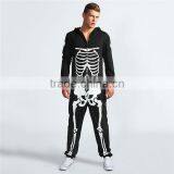 PA0004A Adult Footless Pajamas Adult Onesie With Skeleton Printing thumbnail-1