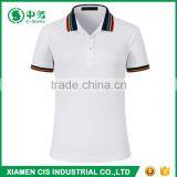 2017 Hot Sale Color Combination Collar Design Women Short Sleeve Blank Polo Shirts thumbnail-2