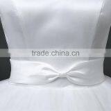 MGOO 2017 Off Sholder Short Sleeve Plain Crepe Custom Made Formal Bridal Gowns Lace Wedding Dresses thumbnail-5