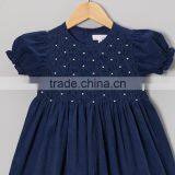 New Designs Children Frocks Dress For Baby Girls Cotton Baby Girl Summer Dress One Piece Smocked Children Clothes thumbnail-2