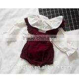 Latest 2017 Corduroy Baby Girl Romper Ruffle Carters Baby Clothes thumbnail-4