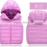 Wholesale Customize Cheap Kids Children Winter Down Vests and Clothes thumbnail-3