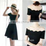 2017 The Newest Short Sleeve Girl Party Dress With Different Color thumbnail-4