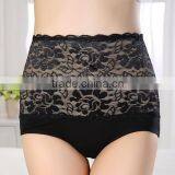 Abdomen in and Lift the Hips Big Sizes With Bamboo Fiber Control Briefs Lace Sexy Briefs in Women thumbnail-2