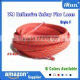 Reflective Sneakers Laces - 9mm Flat Shoelaces - Glowing in Dark - Dark Night Safety Flat Laces - Customized thumbnail-4