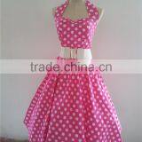 Pink Polka Dot 50s 60s Vintage Dancing Swing Jive Rockabilly Dress Petticoat Bridesmaid Dresses thumbnail-1