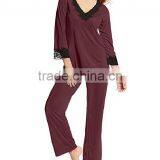 2017 Fashion Women's Family Cotton Pajama Set Sexy China Pyjamas Sleepwear Wholesale Custom Ladies Elegant Nightwear Sets thumbnail-6