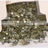 2058HF 1440pcs/lot Glue Base Jonquil Color Flatback Strass Crystal Hotfix Rhinestones SS16 Iron on Wedding Dress thumbnail-2