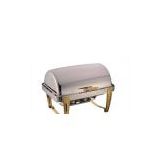 FULL SIZE GOLD ACCENTED ROLL TOP CHAFER