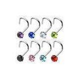 CZ Stone Women Hand Made Polishing Non - Toxic Nose Ring Jewelry For Engagement thumbnail-1