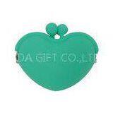Small Heart Soft Silicone Coin Pouch Wallet For Girls , Green / Pink Novel Pocket thumbnail-1