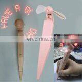 plasticLED flash fan with pen function light up pen