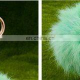 Promotional Charm Fluffy Fox Fur Ball Pom Poms Accessories Plush Keychain Car Keyring Bag Purse Pendant Heart Shape thumbnail-5