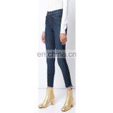 Blue Sweeping Racer Custom Skinny Jeans Women Latest Design Denim Jeans Pants thumbnail-2