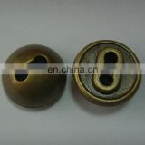 plastic button in bronze color