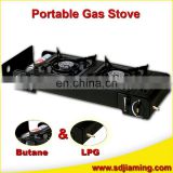 China Manufacturing Portable 2 Burner Gas Stove