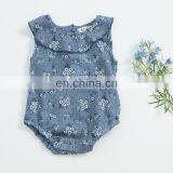 Newborn Kids Falbala Overalls Jumpsuit Summer Clothes Baby Girl Cotton Floral Print Romper Baby Summer Clothes thumbnail-2